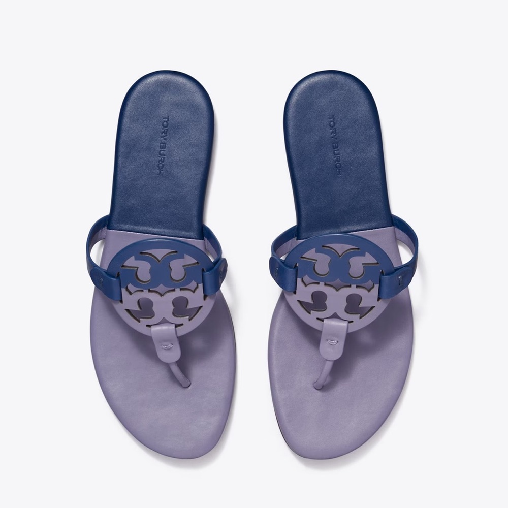 💯% AUTHENTIC TORY BURCH MILLER SOFT BICOLOR SANDAL - Picture 4 of 4